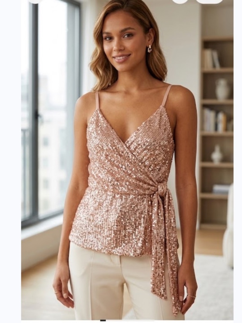 8 by YOOX - Sleeveless tulle top with sequins - Sz IT 42